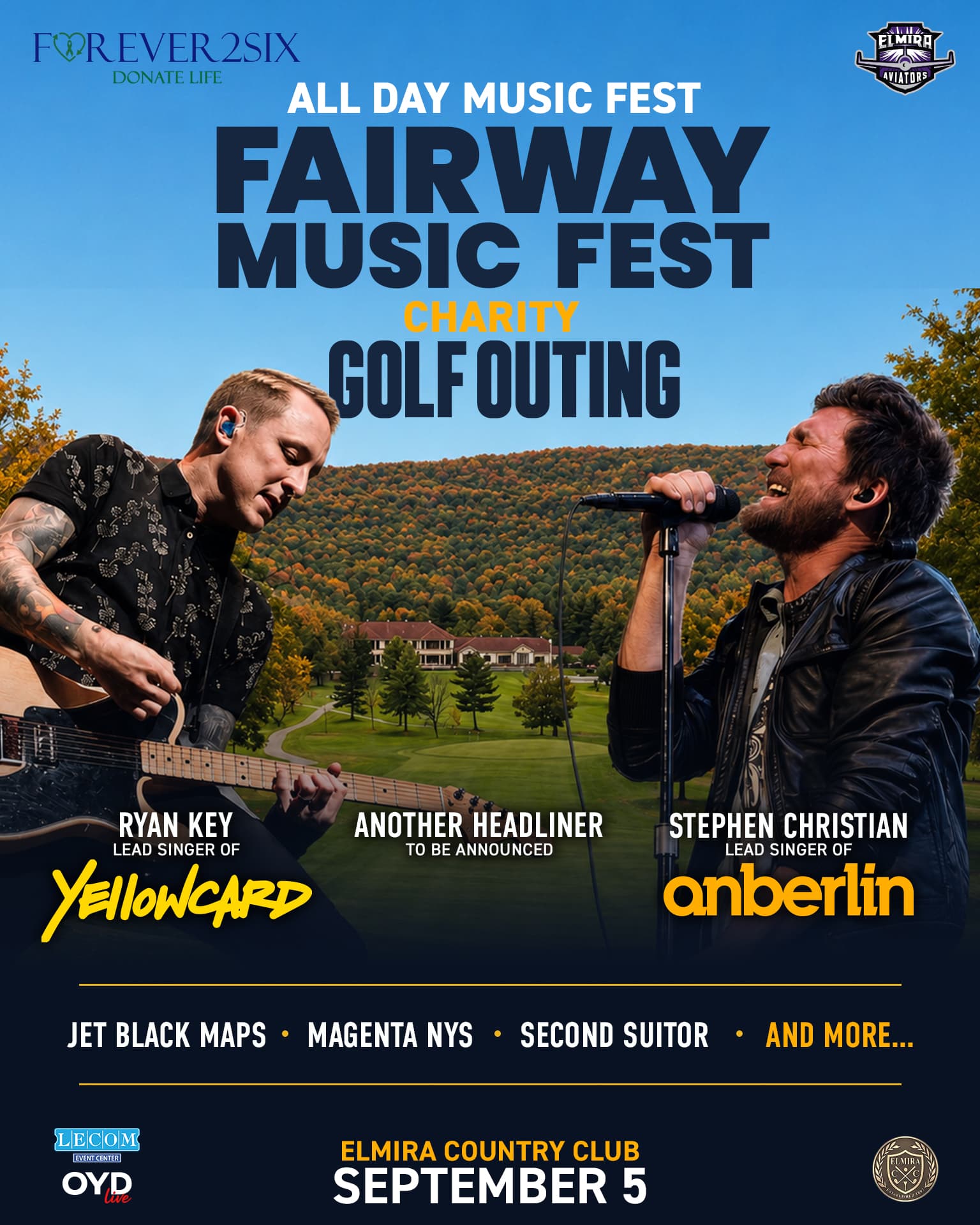 Fairway Music Fest — September 5 at Elmira Country Club